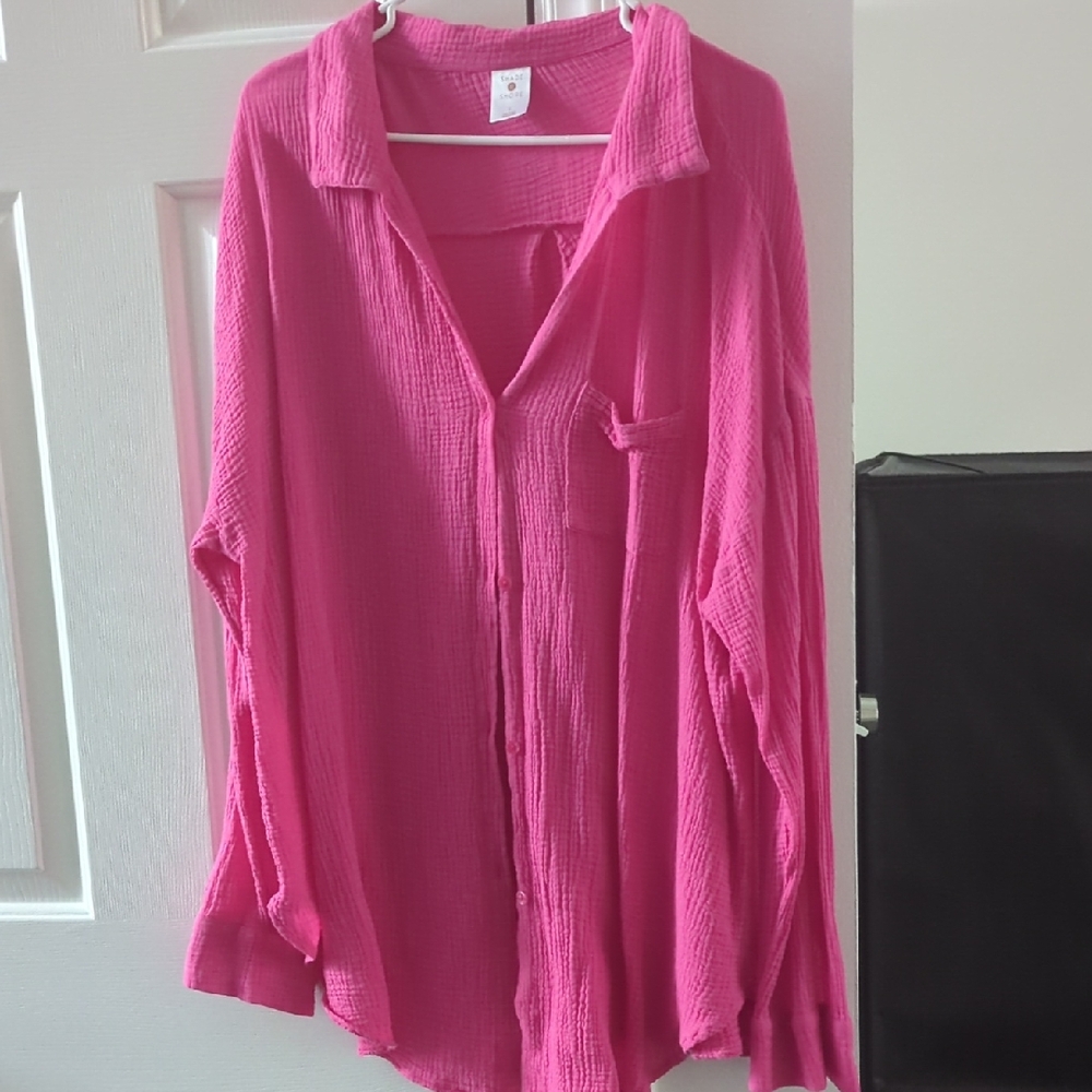 Shade & Shore Vibrant Pink Top